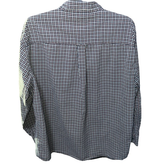 Woolrich Men's Cotton Long Sleeve Button Down Shirt Navy Plaid 2XL - Picture 3 of 6